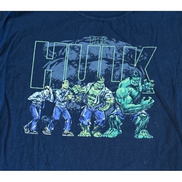 Marvel Funko Hulk Evolution T-Shirt Large Black 100% Cotton Graphic Tee - Picture 2 of 5